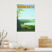 Minnesota North Star Staat Retro Reisposter Poster (Keuken)