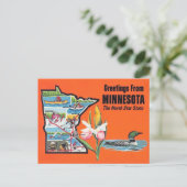Minnesota North Star State Ansichtkaart Briefkaart (Staand voorkant)