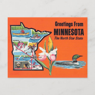 Minnesota North Star State Ansichtkaart Briefkaart