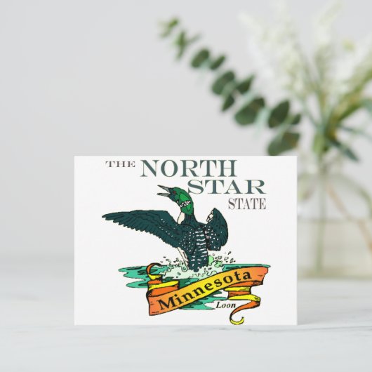 Minnesota North Star State Loons Briefkaart (Staand voorkant)