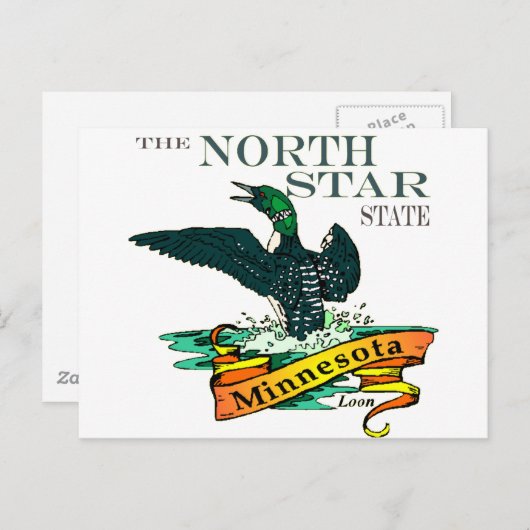 Minnesota North Star State Loons Briefkaart (Voorkant / Achterkant)
