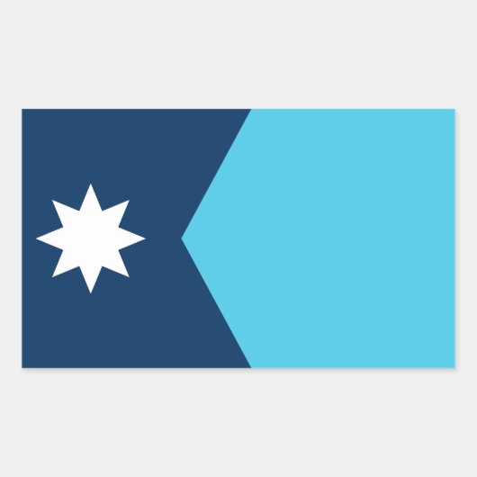 Minnesota North Star-vlag Rechthoekige Sticker (Voorkant)