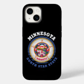 MINNESOTA NORTH STATE FLAG Case-Mate iPhone CASE (Achterkant)