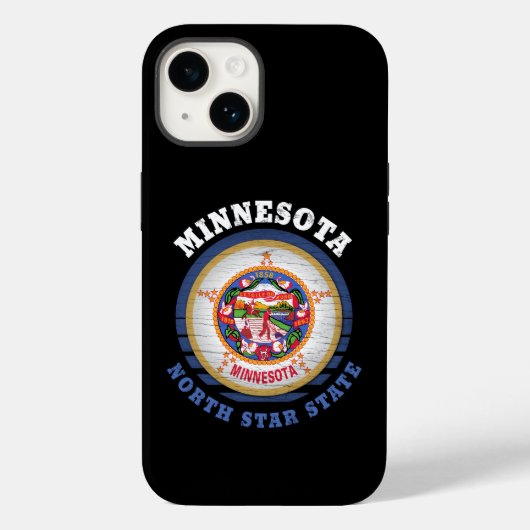 MINNESOTA NORTH STATE FLAG Case-Mate iPhone CASE (Achterkant)