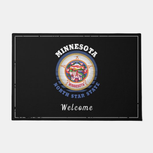 MINNESOTA NORTH STATE FLAG DEURMAT (Voorkant)