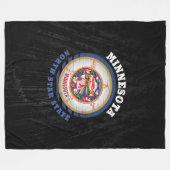 MINNESOTA NORTH STATE FLAG FLEECE DEKEN (Voorkant (Horizontaal))