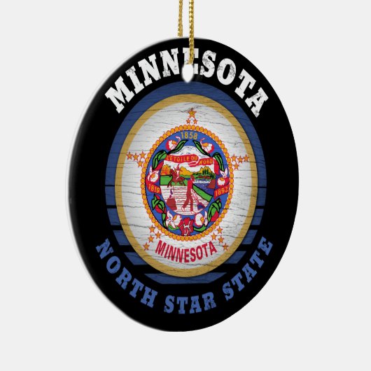 MINNESOTA NORTH STATE FLAG KERAMISCH ORNAMENT (Rechts)