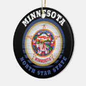 MINNESOTA NORTH STATE FLAG KERAMISCH ORNAMENT (Links)