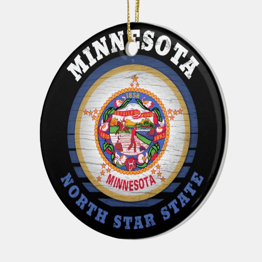 MINNESOTA NORTH STATE FLAG KERAMISCH ORNAMENT (Links)