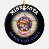 MINNESOTA NORTH STATE FLAG KERAMISCH ORNAMENT (Achterkant)