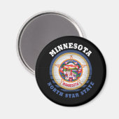 MINNESOTA NORTH STATE FLAG MAGNEET (Voorkant / Achterkant)