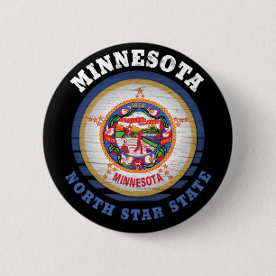 MINNESOTA NORTH STATE FLAG RONDE BUTTON 5,7 CM