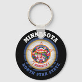 MINNESOTA NORTH STATE FLAG SLEUTELHANGER (Voorkant)