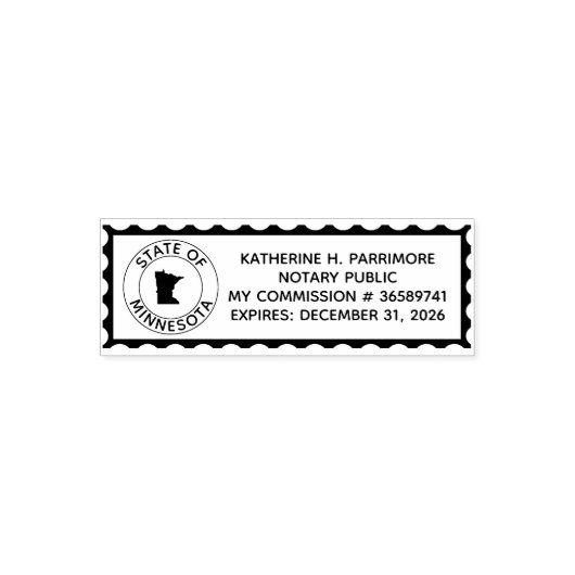 Minnesota notaris openbare zelfinkt rubberen stemp  zelfinktende stempel (Design)