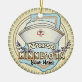 Minnesota Nurse Keramisch Ornament (Voorkant)