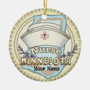 Minnesota Nurse Keramisch Ornament