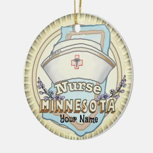 Minnesota Nurse Keramisch Ornament (Links)