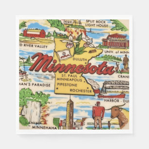 Minnesota Oriëntatiepunten Feest Servet