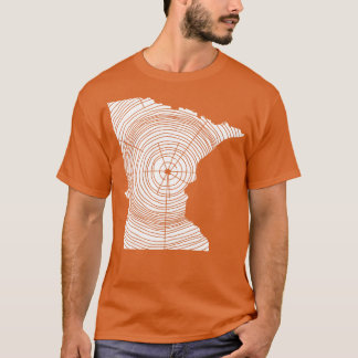 Minnesota Outers Boomringen Wandelen Gevist Campin T-shirt