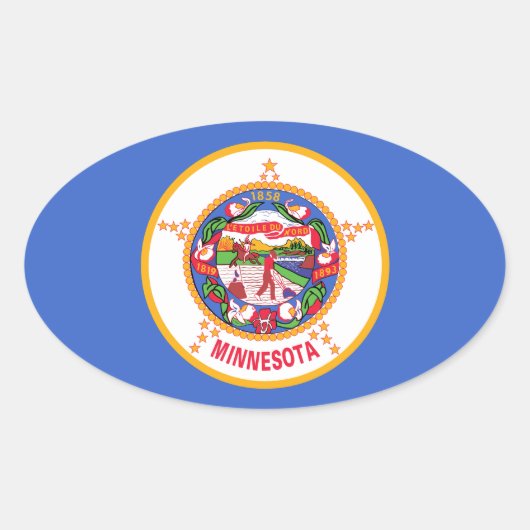 Minnesota Ovale Sticker (Voorkant)