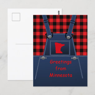 Minnesota Overalls Buffalo Play Briefkaart