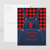 Minnesota Overalls Buffalo Play Briefkaart (Voorkant / Achterkant)