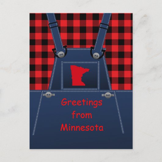 Minnesota Overalls Buffalo Play Briefkaart (Voorkant)