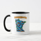 Minnesota Overzicht Tattoo Stijl Mok (Links)