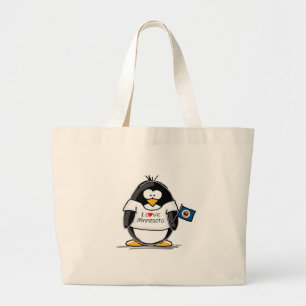 Minnesota penguin grote tote bag