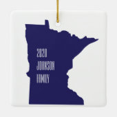 Minnesota persoonlijke kerstversiering keramisch ornament (Achterkant)