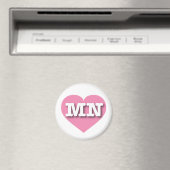 Minnesota Pink Heart - Ik hou van MN Magneet (Insitu (Vaatwasser))