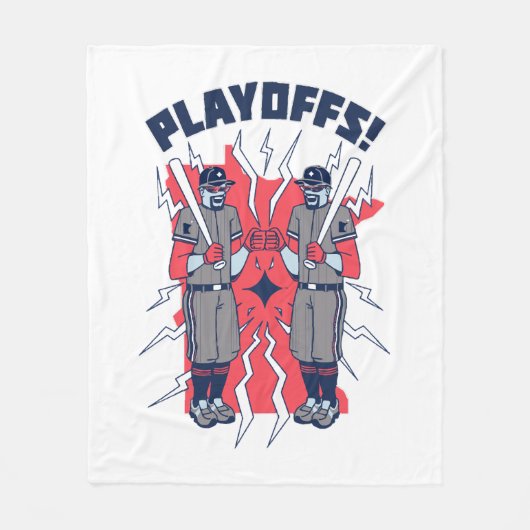 Minnesota Playoff Honkbal Fleece Deken (Voorkant)