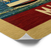 Minnesota Poster Sailboot Vintage Travel (Hoek)