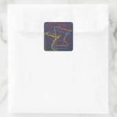 minnesota pride blur vierkante sticker (Tas)