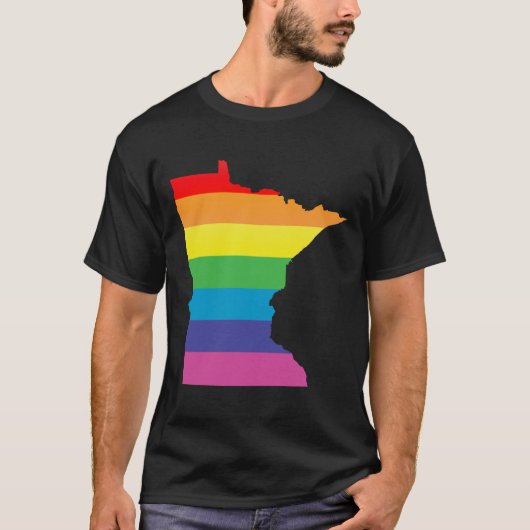 minnesota pride. gestript. t-shirt (Voorkant)