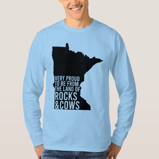 Minnesota Proud Rocks en Koeien Funny T-shirt (Voorkant)