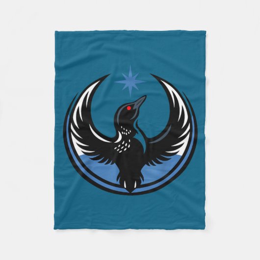 Minnesota Rebel Loon Mn State Illustration Fleece Deken (Voorkant)