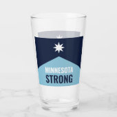 Minnesota Rebel Nieuwe Staatsvlag Glas (Achterkant)