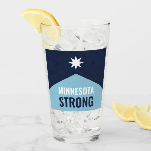 Minnesota Rebel Nieuwe Staatsvlag Glas (Voorkant ijs)