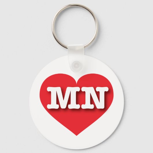 Minnesota Red Heart - Ik hou van MN Sleutelhanger (Voorkant)