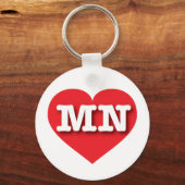Minnesota Red Heart - Ik hou van MN Sleutelhanger (Voorkant)