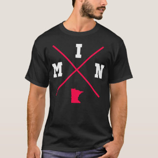 Minnesota Red State Outline T-shirt