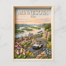 Minnesota Road Trip Landscape 3D Textured River