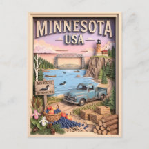 Minnesota Roadtrip Noordelijke Oever Lake 3D Textu