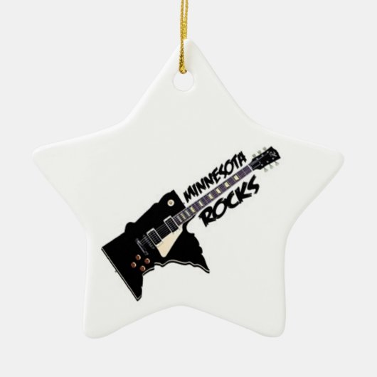 Minnesota Rocks.  kerstversiering Keramisch Ornament (Voorkant)