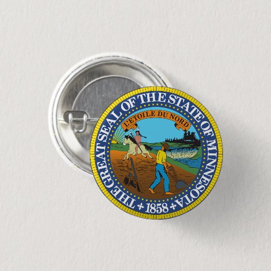 Minnesota Ronde Button 3,2 Cm (Voorkant /achterkant)