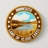 Minnesota Ronde Button 7,6 Cm (Voorkant)