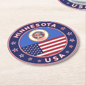 Minnesota Ronde Kartonnen Onderzetter (Gebogen)