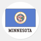 Minnesota Ronde Sticker (Voorkant)