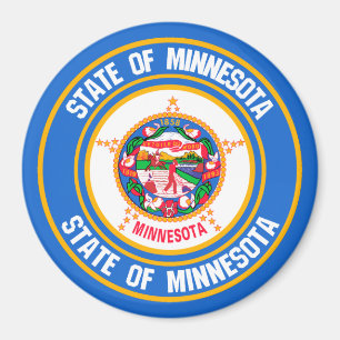 Minnesota Round Emblem Magneet